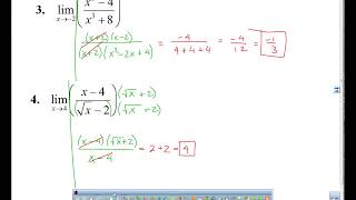 01.3 - Solving Limits Algebraically