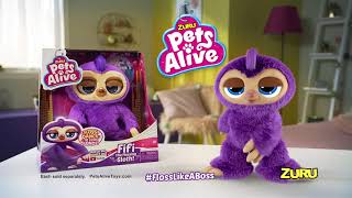 Zuru Pets Alive Fifi the Flossing Sloth Girls Play KIds Entertainment TV Toys M1 