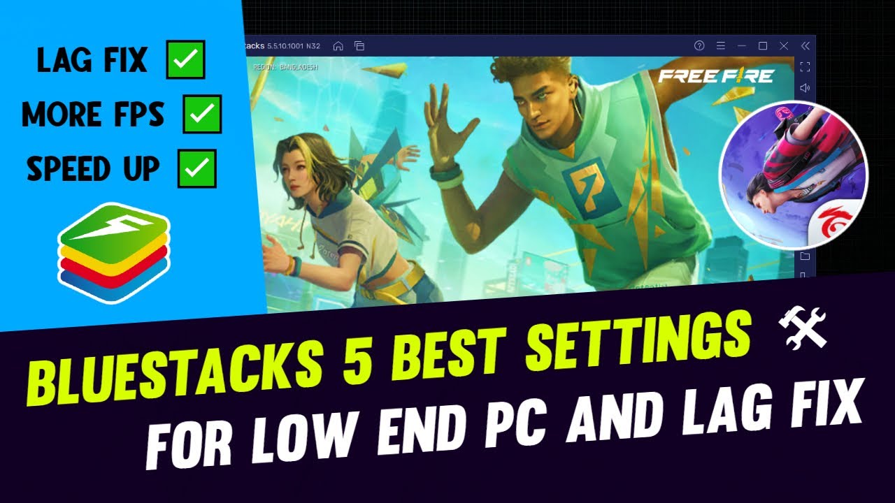 How To Fix Lag In Free Fire Bluestacks 5 – Bluestacks 5 Settings For 2GB OR 4GB Ram – No Lag 2022