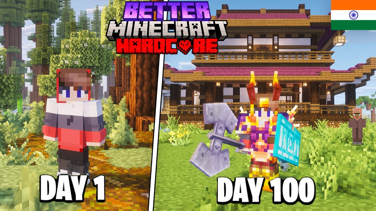 I Survived 100 Days in Better Minecraft Hardcore (HINDI)