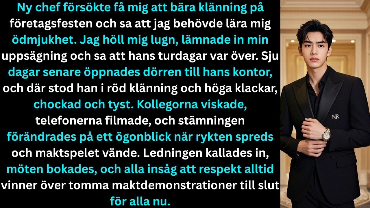 Ny chef tvingade mig bära klänning som maktspel, jag sa upp mig, stor överraskning