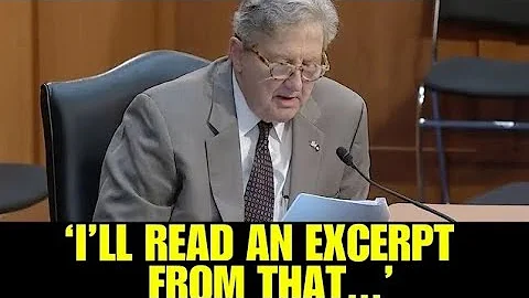 SHOCKING MOMENT: John Kennedy Reads Graphic Quotes From Childrens' Books At Senate Hearing