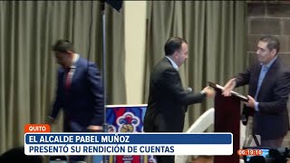 El alcalde de Quito, Pabel Muñoz, presentó su rendición de cuentas a la ciudad