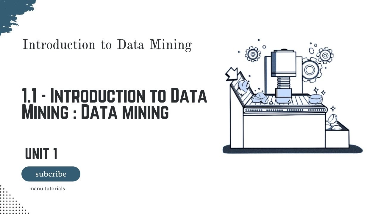 1.1 - Introduction to Data Mining - YouTube