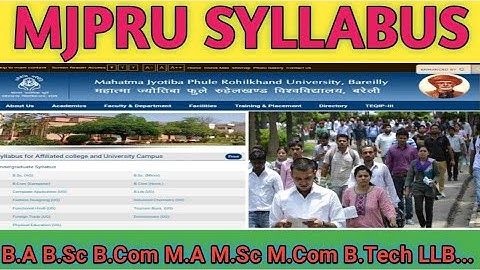 mjpru syllabus||syllabus B.A B.Sc B.Com M.A M.Com M.Sc LLB B.Ed||UG PG syllabus kaise download kare