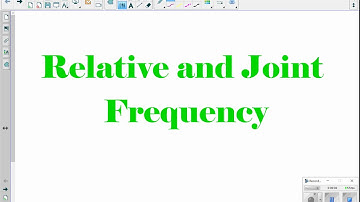 Relative and Joint Frequency
