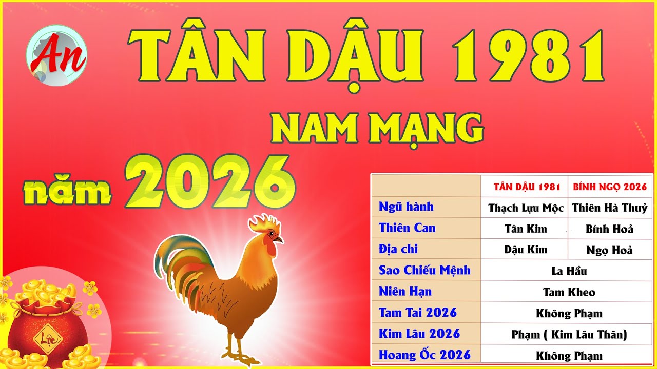 Tử Vi 2026 Tuổi Tân Dậu 1981 Nam Mạng Năm 2026 - Không Có Sóng Gió Lớn