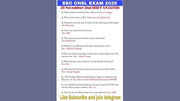 SSC CHSL Exam Analysis 2025 | 25 Nov 2nd Shift | SSC CHSL Exam Paper Solution | SSC CHSL Exam Review