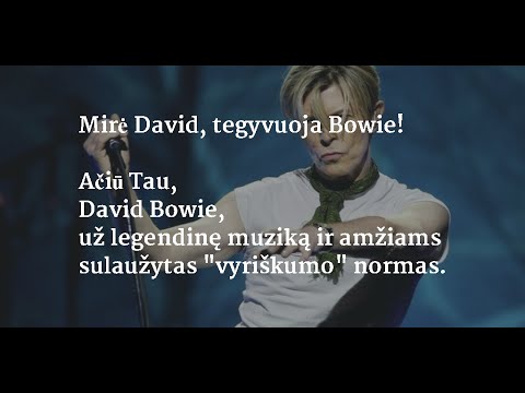 Video: Panašiai Kaip Davidas Bowie Helovyne, Vadovaudamiesi šia Instrukcija