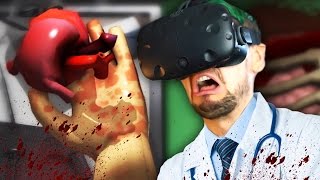 THAT'S NOT SUPPOSED TO BE THERE! | Surgeon Simulator VR #1 (HTC Vive Virtual Reality)