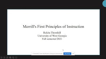First Principles of Instruction