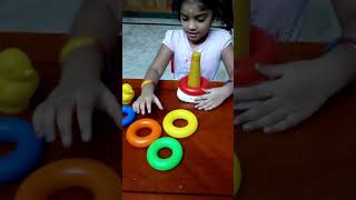 Preschool activity/learn colours and sizes with stacking ring