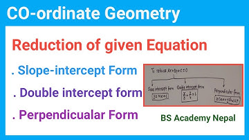 Coordinate Geometry Class 9 || Reduction of given equation in standard form  || slope intercept form