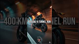 Kawasaki H2R Tunnel Run 400 km/h 🔥 #shorts#FastestBike#MotorcycleLife #Kawasaki#BikeShorts#TopSeed