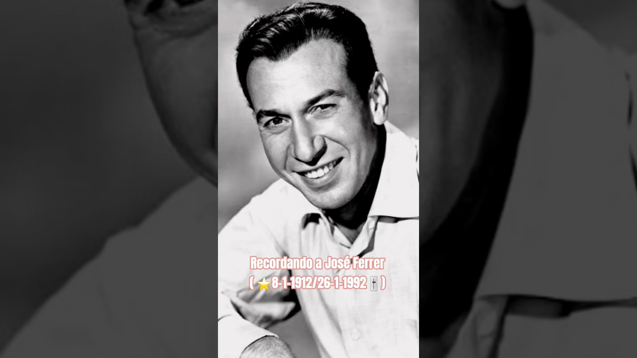 El 26-1-1992 fallecía de cáncer, el actor José Ferrer, a los 80 años de edad( ⭐️8-1-1912/26-1-1992🎚)