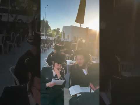 Hundreds of Viznitz Chasidim Study Talmud outside AG's office in Jerusalem to Protest Draft