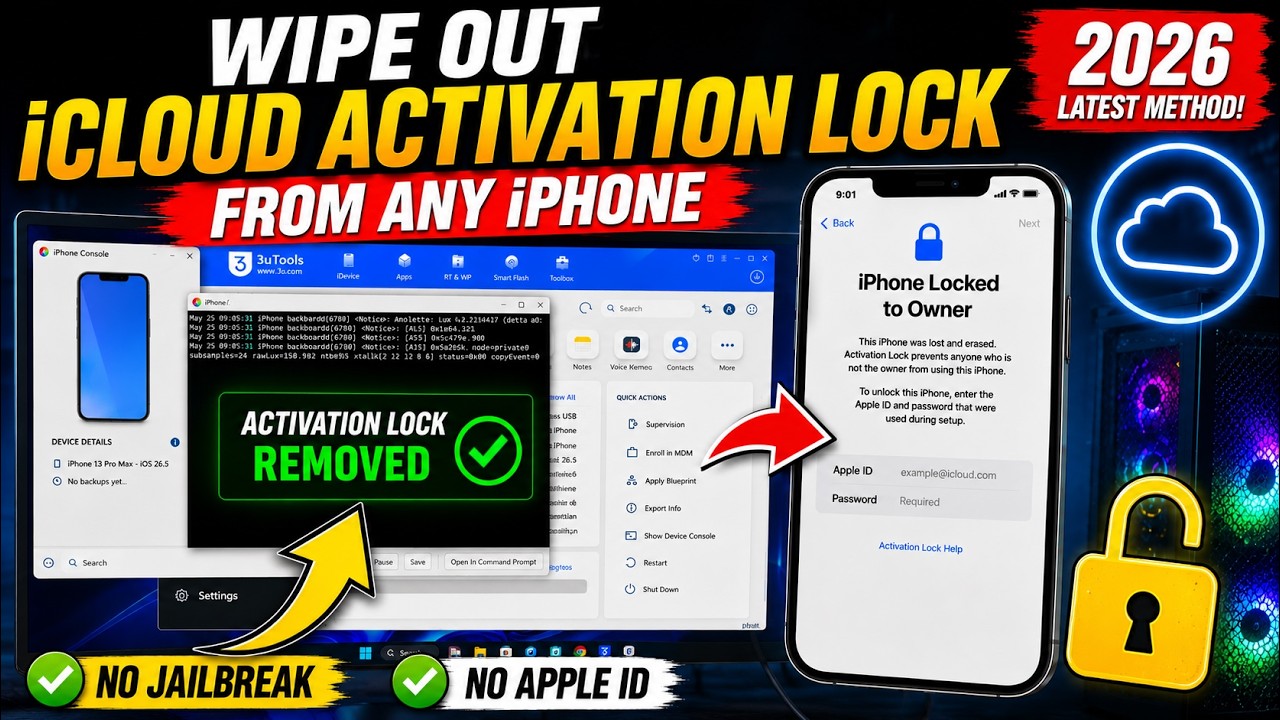 🔓 How to Remove Completely Activation Lock From Any iPhone FREE