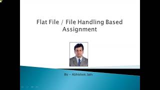 6 - Flat File System Assignment Part 1 : By Abhishek Jain #DBMS #RDBMS #DBMS Online Course