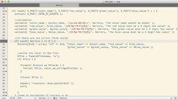 PHP30.5 Example: OOP CRUD Edit for Colors
