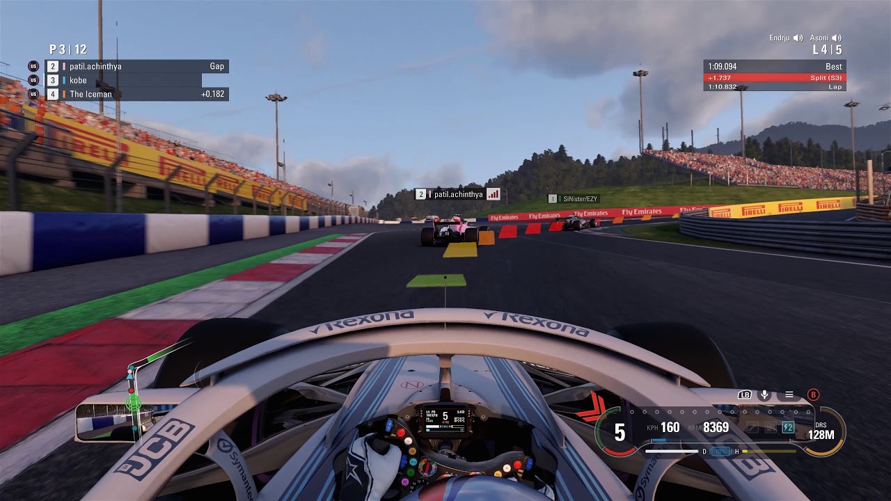 F1 2018 Austria Gameplay 5 Lap Race Online (Xbox 360 controller)