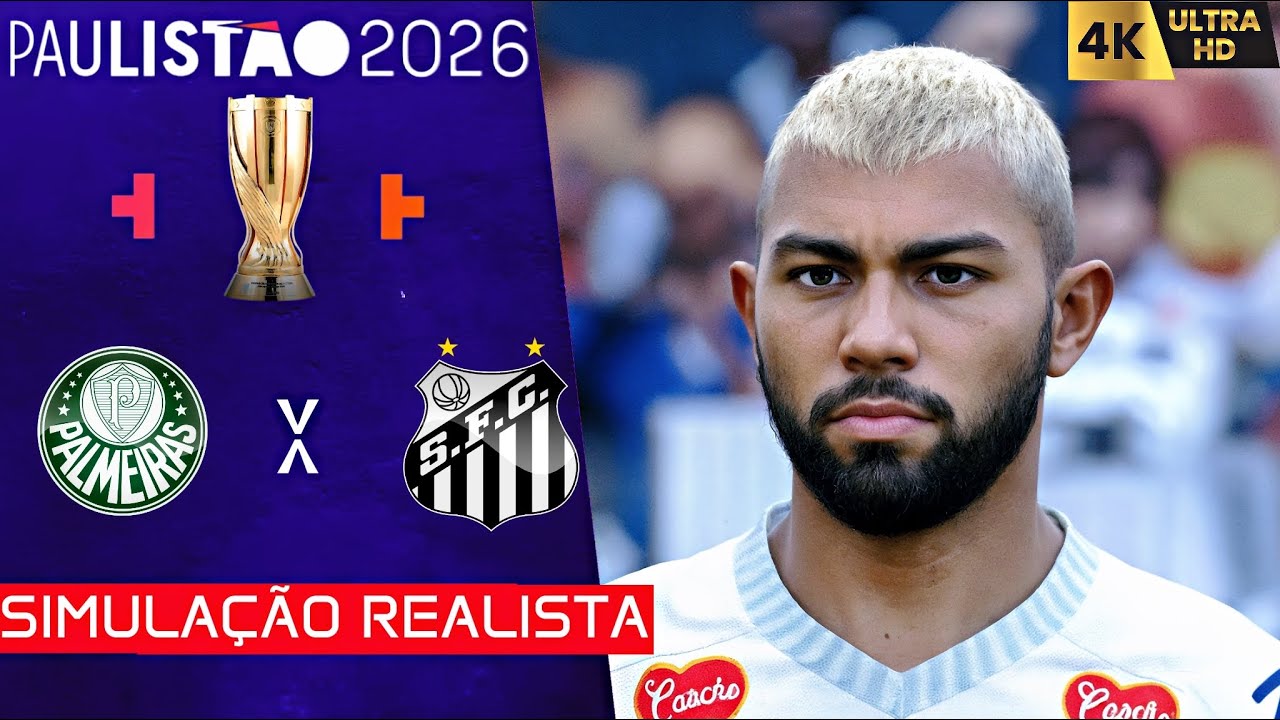 PALMEIRAS X SANTOS | PAULISTÃO 2026 | VITOR ROQUE VS GABIGOL | SIMULAÇÃO 4K60FPS | GOGOSZ PATCH.