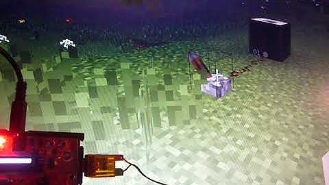 First test of Minecraft controlling fischertechnik using ftDuino