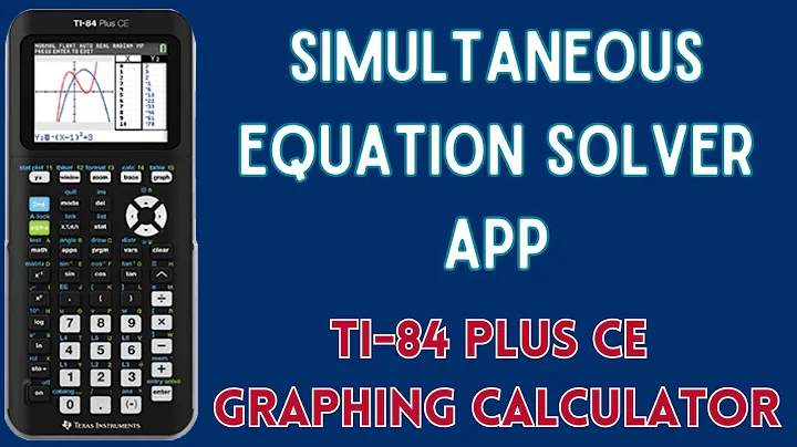 Solve Systems of Equations on TI-84 Plus CE Graphing Calculator