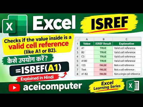 Excel ISREF Function Explained | How to Check If a Cell Reference Is Valid #aceicomputer