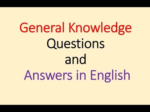 Gk Questions And Answers In English Part 1 Youtube