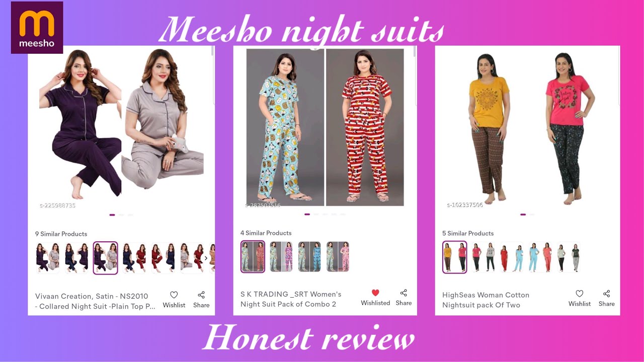 Meesho night suits haul😍Honest Meesho review 😩 Meesho clothing haul🥰