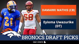 Denver Broncos Draft Damarri Mathis & Eyioma Uwazurike In Round 4 Of 2022 NFL Draft | Full Reaction