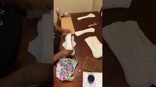 Cloth pad prep process #sewing #clothpads #diy #reusablepads #smallbusiness #clothpadshop