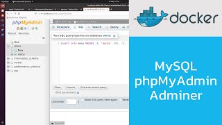 การ run MySQL, phpMyAdmin และ Adminer ด้วย docker และ docker-compose