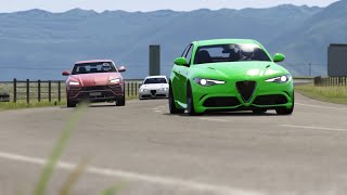 Alfa Romeo Giulia Quadrifoglio vs Corvette C7 Stingray vs Lamborghini Urus at Highlands
