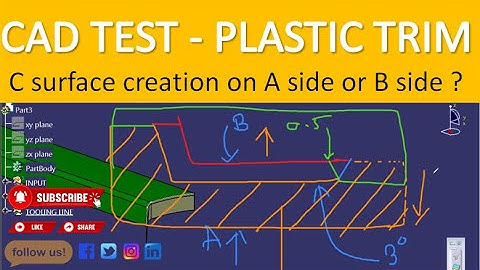 C surface creation on A side or B side ? | Automotive Plastic Trim | CAD TEST