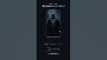 🎴 3D Card Hover Effect 2025! 💻✨ | Stunning JS Design in 60 Seconds||#shorts #shortvideo #web3 #js