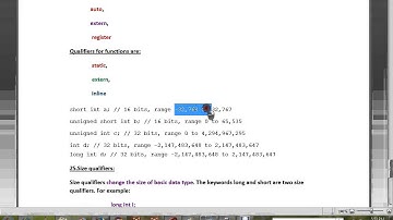 C PROGRAMMING TUTORIAL EXPLAIN TYPES OF QUALIFIERS