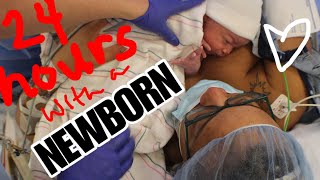 MY FIRST 24 HOURS WITH A NEWBORN BABY...WHILE RECOVERING FROM A C-SECTION
