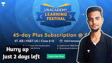 Limited Time Offer in Unacademy | 45 days subscription only on rs. 299