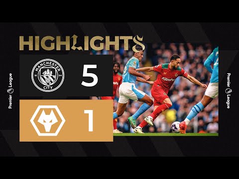 Haaland scores four as City hit five | Manchester City 5-1 Wolves | Highlights