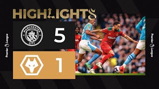 Haaland scores four as City hit five | Manchester City 5-1 Wolves | Highlights Resimi