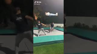 Noah and Blake sent larray flying into the air while jumping on a trampoline tiktok 😂 Information