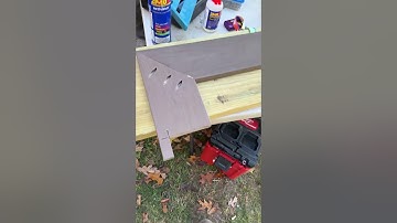 Pre assembled stair treads with miter return #shorts #carpenter #deck #tips #howto #tipsandtricks