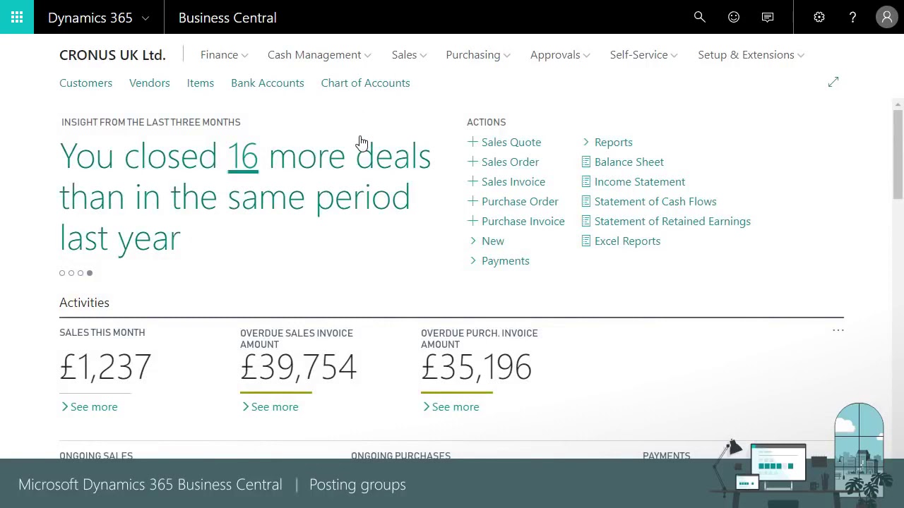 How to use posting groups in Dynamics 365 Business Central - YouTube