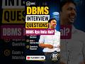 Every Student Should Know This! 📚#DBMS #TechShorts #Programming #YouTubeShorts