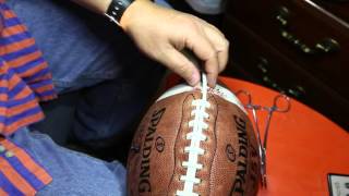 NFL style football lacing instructions part 2