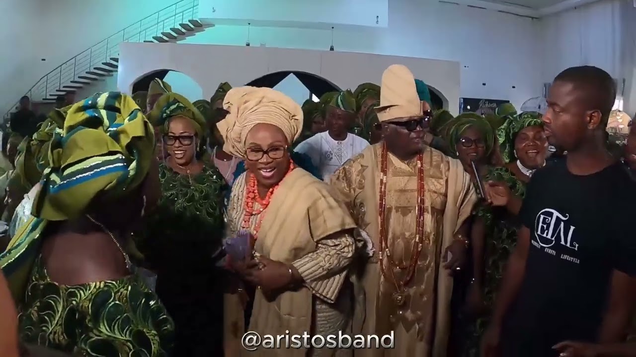 Aristos Band at The Wedding Party of Prince Ademiju and Olamide . 