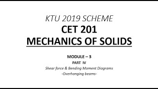 SFD & BMD - Overhanging Beam | MOS - Module 3 - Part 4 | KTU B.Tech CE S3 | Free Online Class