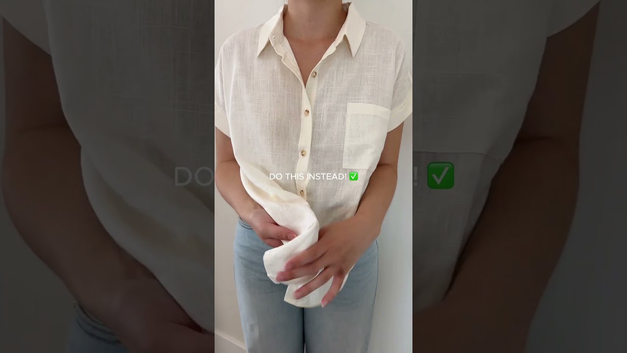 Easy Fashion Hack Neat And Knot For Tying Button Down Tops