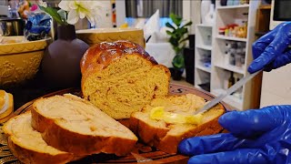 Raspberry swirl brioche loaf